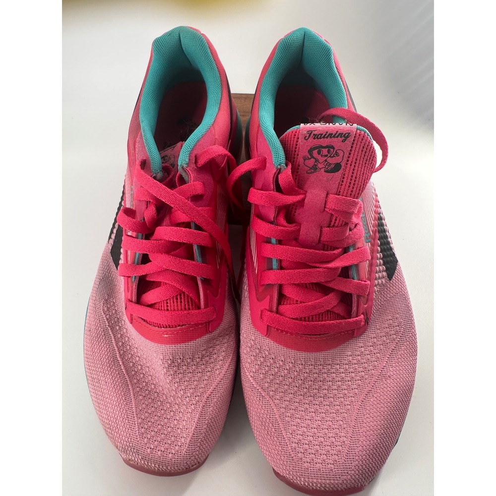Reebok Nano X4 Training Shoes Pink Teal Heart Graphic 1000200019 Womens 10.5